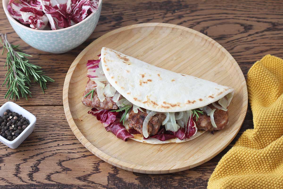 Piadina Romagnola IGP e cipolle stufate