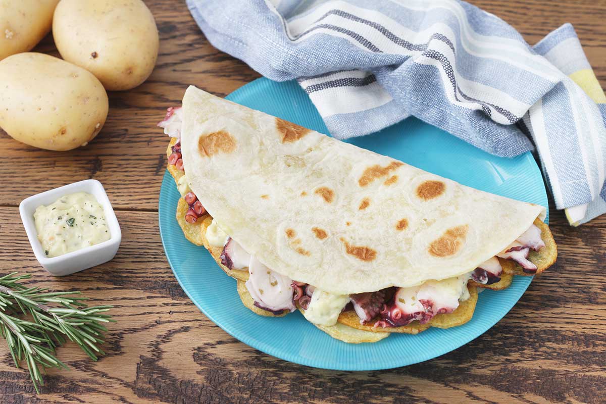 Piadina Sfogliatissima in salsa verde