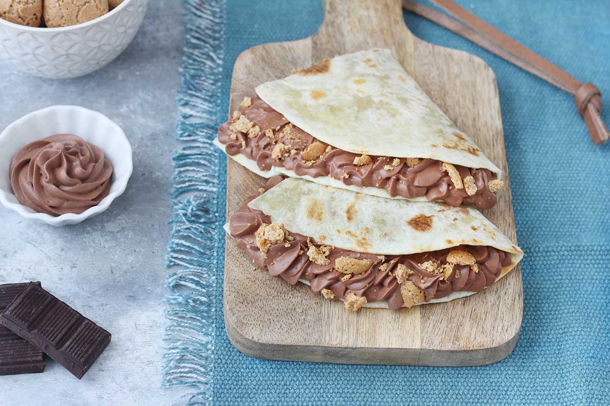 Piadina Sottilissima in mousse di cioccolato